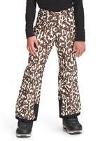 Girls Freedom Insulated Pant - Pinecone Brown Leopard Print - TNF Girls Freedom Insulated Pant - WinterKids.c                                                                                                       