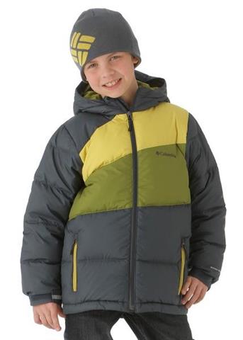 Boys Mash Up Puffer Jacket (Mystery/Yellow Curry/Elm)