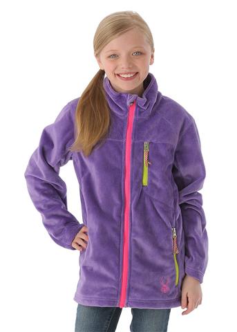 Girls Caliper Fleece Jacket (Pure/Bryte Bubblegum/Sharp Lime)