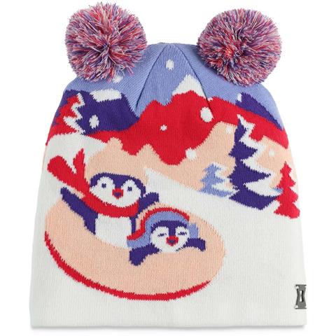 Girl's Penguin Double Pom Hat