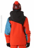 Boys Ace Insulated Jacket (Orange) - Back View