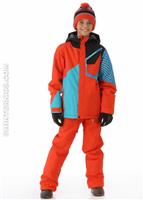 Boys Ace Insulated Jacket (Orange) - Alt. View