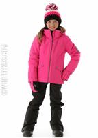 Girls Blake Jacket (Knockout Pink) - Obermeyer Girls Blake Jacket (Knockout Pink) Full