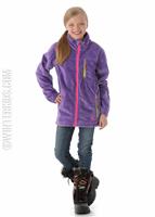 Girls Caliper Fleece Jacket (Pure/Bryte Bubblegum/Sharp Lime) - Spyder Girls Caliper Fleece Jacket (Pure/Bryte Bubblegum/Sharp Lime) Full