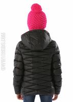 Girls Timeless Down Jacket (Black/Bryte Bubblegum) - Spyder Girls Timeless Down Jacket (Black/Bryte Bubblegum) Back