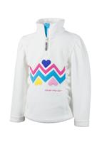 Girls Ric-Rac Fleece Top - White - Obermeyer Girls Ric-Rac Fleece Top                                                                                                                    