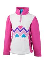 Girls Ric-Rac Fleece Top - Wild Pink - Obermeyer Girls Ric-Rac Fleece Top                                                                                                                    