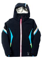 F15 Girls Pandora Jacket - Black/Bryte Bubblegum/Riviera - Spyder Girls Pandora Jacket