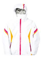 F15 Girls Pandora Jacket - White/Bryte Bubblegum/Edge - Spyder Girls Pandora Jacket