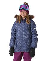 Girls Harlow Insulated Jacket - Aztec Denim - 686 Girls Harlow Insulated Jacket - WinterKids.com                                                                                                    