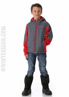 Boys Fast Trek Hybrid Jacket - Mountain Red/Graphite - Columbia Boys Fast Trek Hybrid Jacket - WinterKids.com