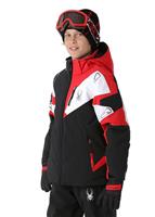  Boys Leader Jacket - Black / Red / White - Spyder Boys Leader Jacket - WinterKids.com                                                                                                            