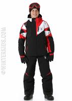  Boys Leader Jacket - Black / Red / White - Spyder Boys Leader Jacket - WinterKids.com                                                                                                            