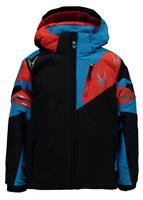  Mini Leader Jacket - Black / Electric Blue / Rage - Spyder Mini Leader Jacket - WinterKids.com                                                                                                            