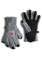 Girls Denali Thermal Etip Glove - Metallic Silver / Petticoat Pink - The North Face Girls Denali Thermal Etip Glove - WinterKids.com                                                                                       