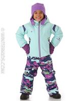 Toddler Girls Twist Jacket - Sea Glass (17060) - Obermeyer Toddler Girls Twist Jacket - WinterKids.com                                                                                                 