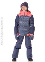 Girls Sassy Girl Jacket - Blue / Indie Stripes (420) - Roxy Girls Sassy Girl Jacket - WinterKids.com                                                                                                         