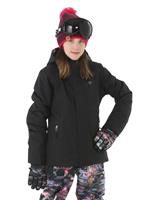 Girls Haana Jacket - Black (16009) - Obermeyer Girls Haana Jacket - WinterKids.com                                                                                                         