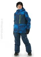 Side Hit Youth Jacket - Insignia Blue Particul (BSN7) - Quiksilver Side Hit Youth Jacket - WinterKids.com                                                                                                     