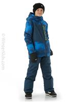 Side Hit Youth Jacket - Insignia Blue Particul (BSN7) - Quiksilver Side Hit Youth Jacket - WinterKids.com                                                                                                     