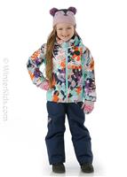 Toddler Girls Snowy Tale Jacket - Bright White New Naive Rg (WBB6) - Roxy Toddler Girls Snowy Tale Jacket - WinterKids.com
