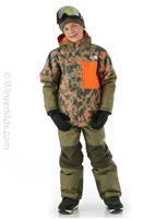 Boys Freedom Extreme Insulated Jacket - New Taupe Green Marbled Camo Print - TNF Boys Freedom Extreme Insulated Jacket - WinterKids.com