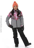 Frozen Flow Girl Jacket - Roxy Frozen Flower Girl Jacket - WinterKids.com                                                                                                       