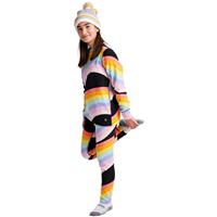 Kids Fleece Base Layer Set - True Black Rainbow Mashup - Youth Fleece Base Layer Set                                                                                                                           
