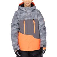 Boys Geo Insulated Jacket - Charcoal Camo Colorblock