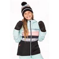 Girls Athena Insulated Jacket - Icy Blue Sunset Strip Colorblock