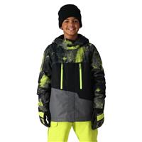 Boys Geo Insulated Jacket - Lime Hemisphere Colorblock