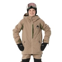 Kids' Hillslope 2L Jacket - Summit Taupe / Forest Moss