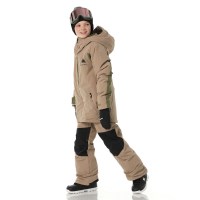 Kids' Hillslope 2L Jacket - Summit Taupe / Forest Moss