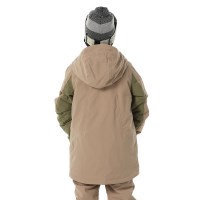 Kids' Hillslope 2L Jacket - Summit Taupe / Forest Moss