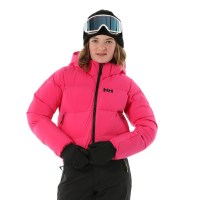 Juniors' Nora Short Puffy Ski Jacket - Dragon Fruit