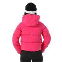 Juniors' Nora Short Puffy Ski Jacket - Dragon Fruit