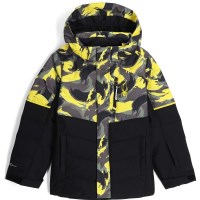 Boy's Impulse Synthetic Down Jacket - Camouflage Acid Yellow