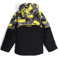 Boy's Impulse Synthetic Down Jacket - Camouflage Acid Yellow