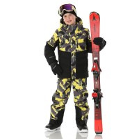 Boy's Impulse Synthetic Down Jacket - Camouflage Acid Yellow