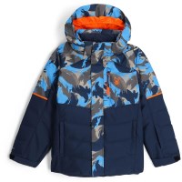 Boy's Impulse Synthetic Down Jacket - Camouflage Aether Blue