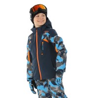 Boy's Leader Jacket - Camouflage Aether Blue