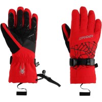 Boy's Overweb Gloves - Spyder Red