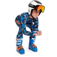 Boy's Performance GS Race Suit - Camouflage Aether Blue