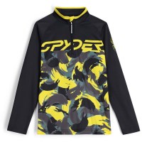 Little Boy's Camo 1/2 Zip - Acid Yellow