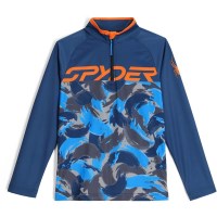 Little Boy's Camo 1/2 Zip - True Navy