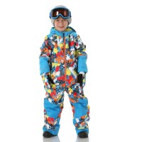 Toddler Stevie Snowsuit - Yeti Camo Aether Blue