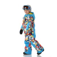 Toddler Stevie Snowsuit - Yeti Camo Aether Blue