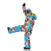 Toddler Stevie Snowsuit - Yeti Camo Aether Blue