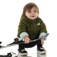 Baby Reversible Perrito Hooded Jacket - Forest Olive