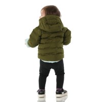 Baby Reversible Perrito Hooded Jacket - Forest Olive